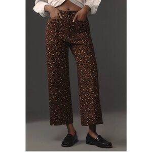Maeve Brown Leopard Wide Leg Pants